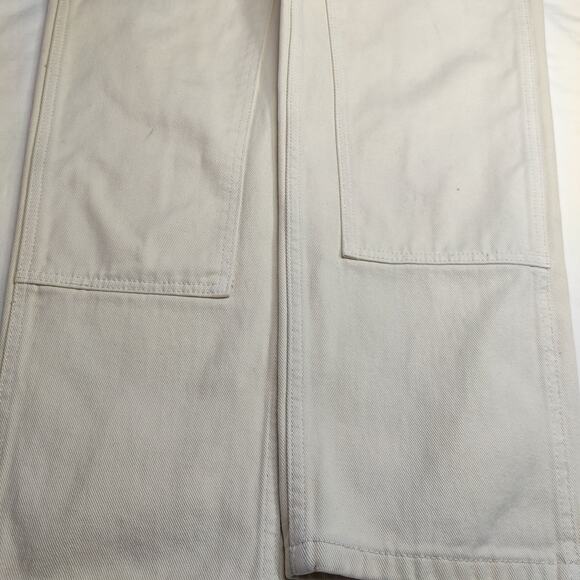 Thrills Free People Workshop Panel Organic Cotton Utility Pants Cream 2 Workwear - Picture 15 of 16
